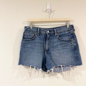 Gap High Rise Stride Short Denim Blue Women Shorts size 29